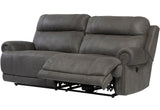 FREDERICK Gray Microsuede Reclining Sofa & Loveseat