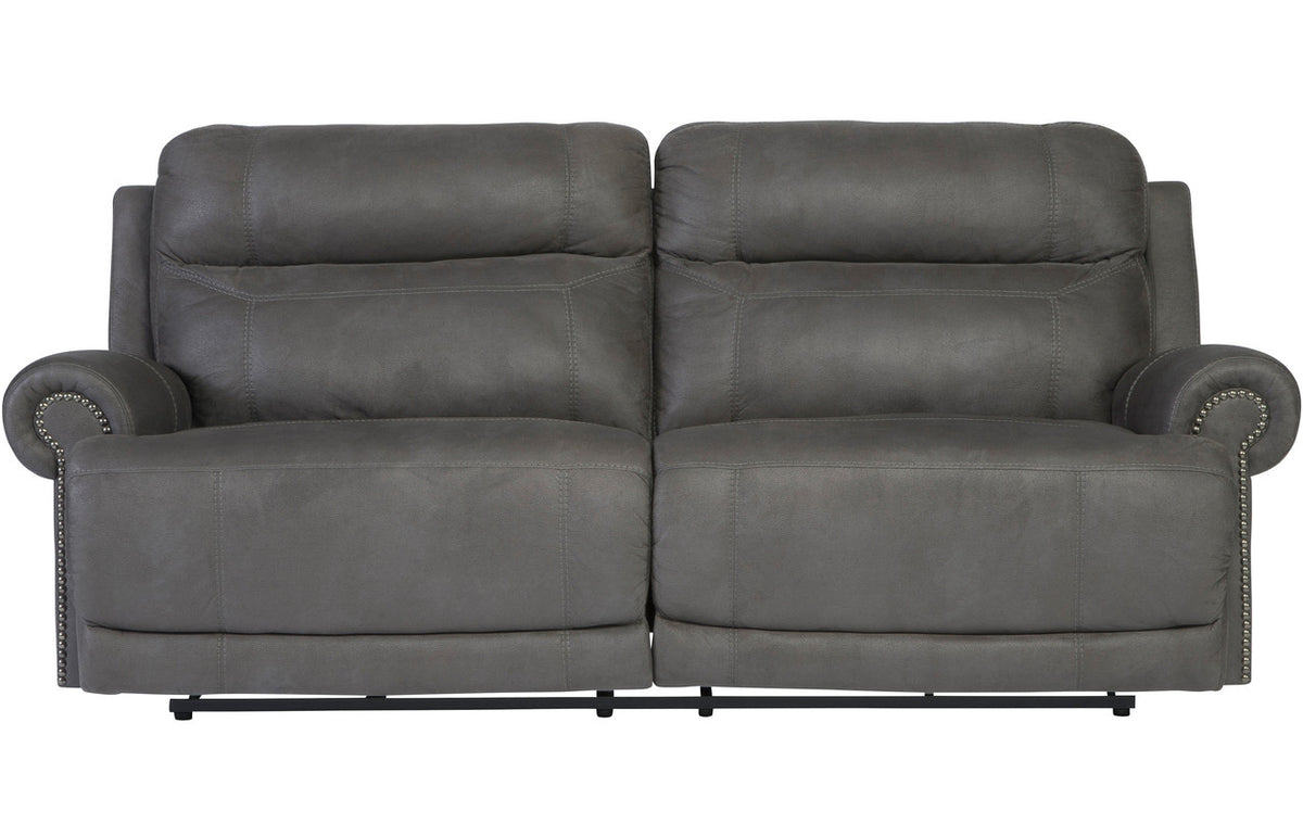 FREDERICK Gray Microsuede Reclining Sofa & Loveseat