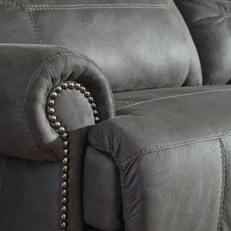 FREDERICK Gray Microsuede Reclining Sofa & Loveseat