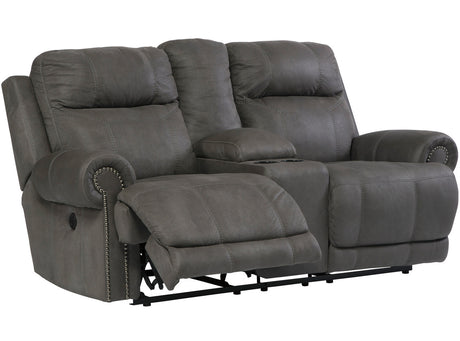 FREDERICK Gray Microsuede Reclining Sofa & Loveseat