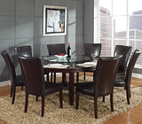 FREDRICK Dark Espresso Oversized Round 7 Piece Dining Set