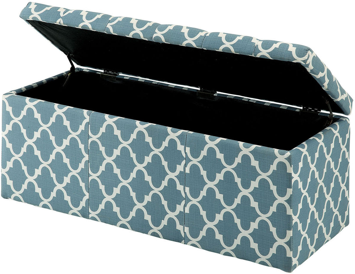 Fusion Blue Storage Bench