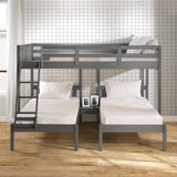 GADSEN Dark Gray Full over Double Twin Bunkbed