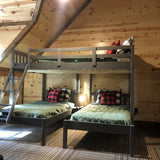 GADSEN Dark Gray Full over Double Twin Bunkbed