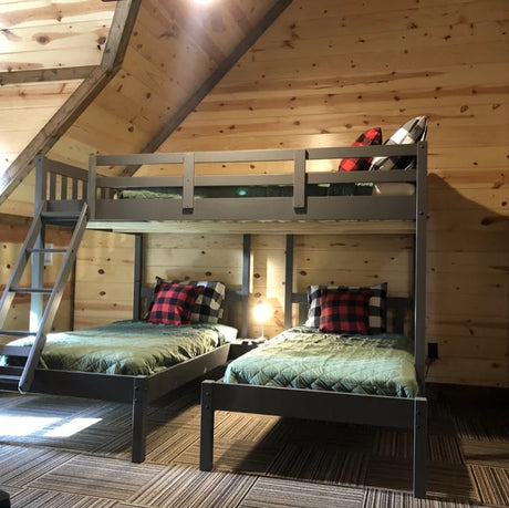 GADSEN Dark Gray Full over Double Twin Bunkbed