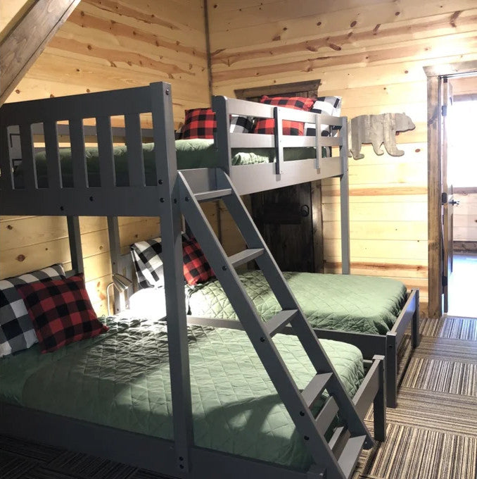 GADSEN Dark Gray Full over Double Twin Bunkbed
