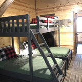 GADSEN Dark Gray Full over Double Twin Bunkbed