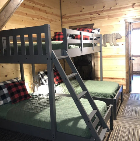 GADSEN Dark Gray Full over Double Twin Bunkbed