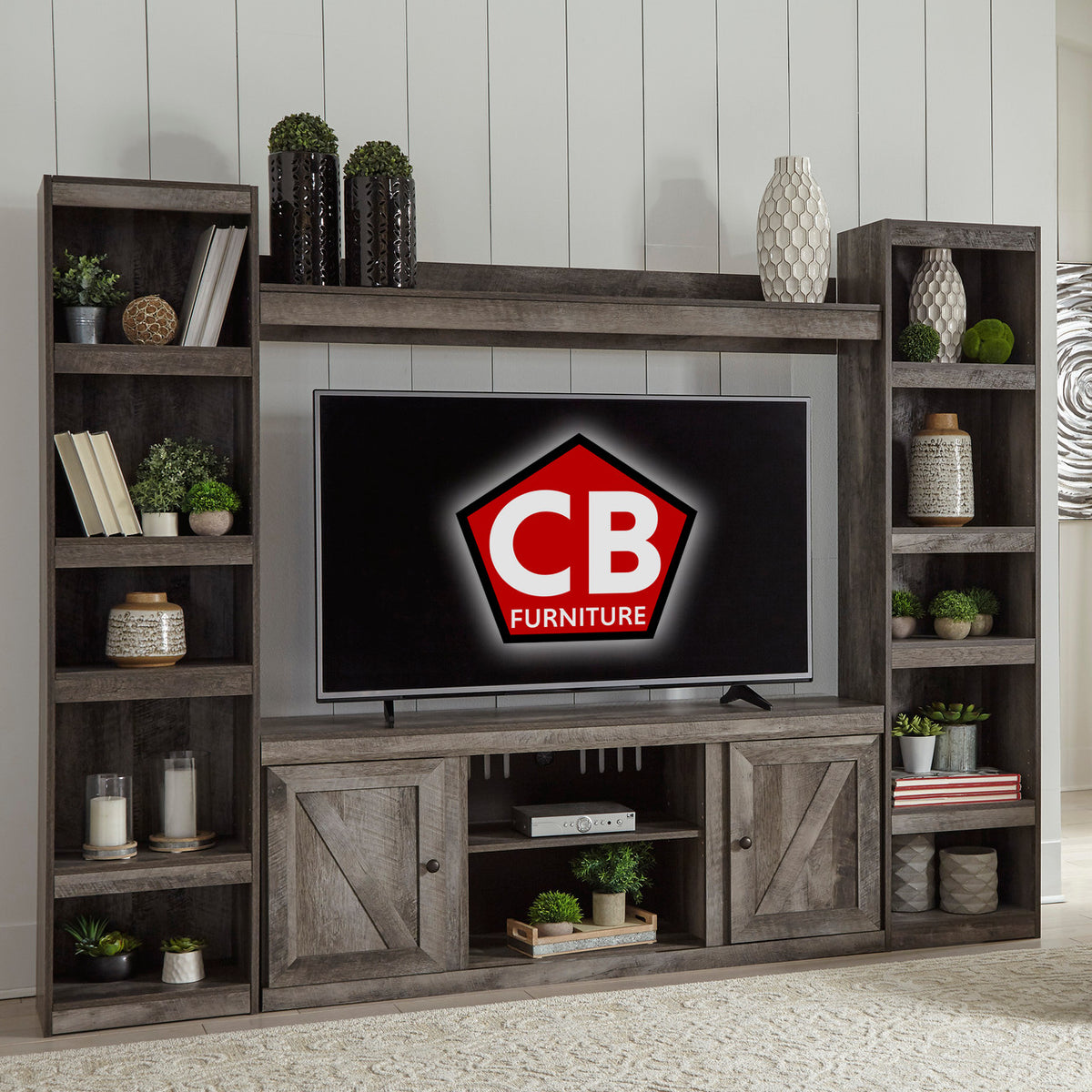 GAEL Gray 95" Wide Wall Unit (RTA)