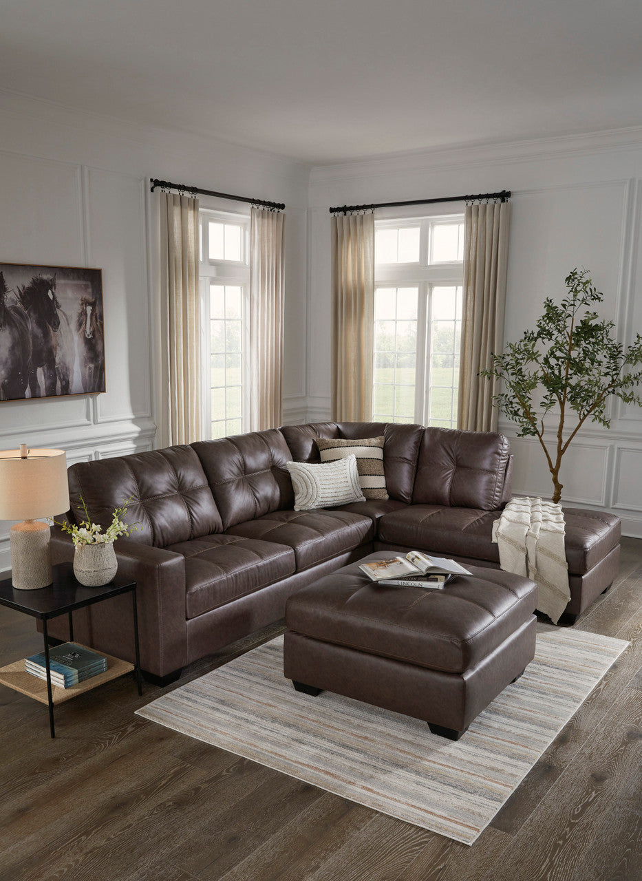 GALLANT Brown 110" x 90" Sectional