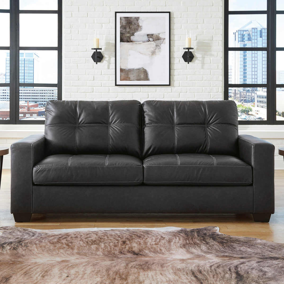 GALLANT Carbon Microsuede 85" Wide x 38" Height Sofa