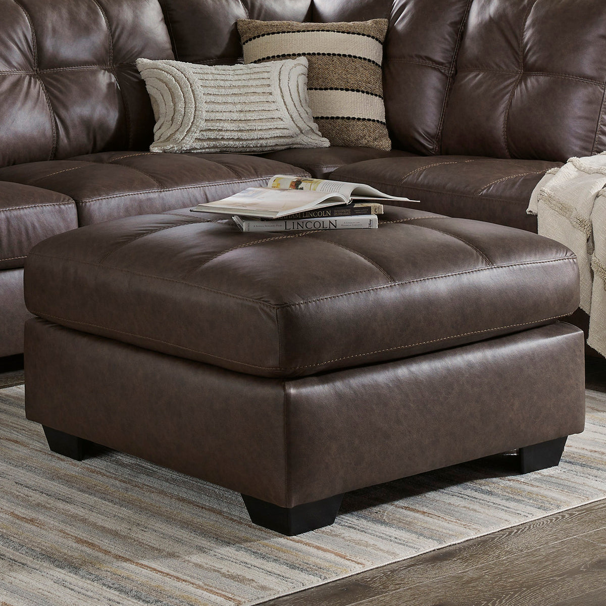 GALLANT Brown 36" x 36" Ottoman