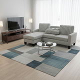 GAMBOA Gray 78" x 53" Reversible Sofa Chaise with Charging Console
