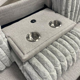 GAMBOA Gray 78" x 53" Reversible Sofa Chaise with Charging Console