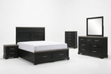 GANDER Black Storage Platform Bedroom Set