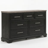 GANDER Black 59" Wide Dresser & Mirror