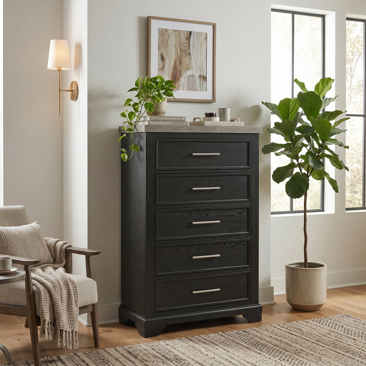 GANDER Black 31" x 47" Height Chest