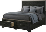 GANDER Black 58" Height Platform Bed with Drawers