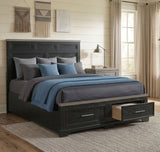 GANDER Black Storage Platform Bedroom Set
