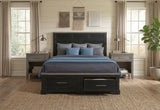 GANDER Black 58" Height Platform Bed with Drawers