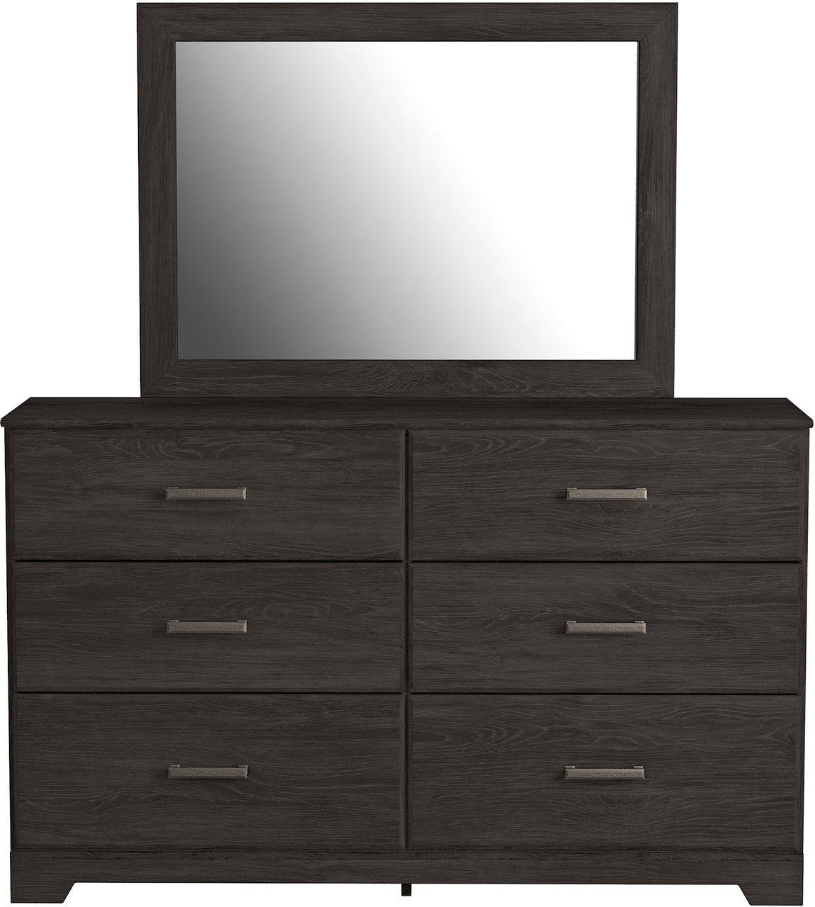 GATELL Charcoal 60" Wide Dresser & Mirror