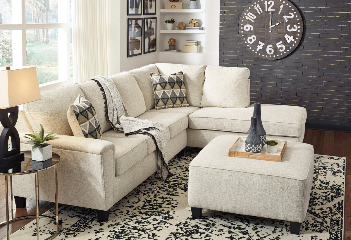 GAVINA Neutral Chenille 117" Wide Sectional