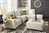 GAVINA Neutral Chenille 117" Wide Sectional