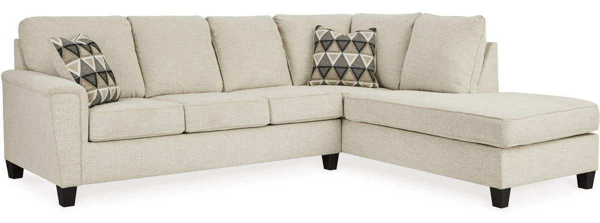 GAVINA Neutral Chenille 117" Wide Sectional