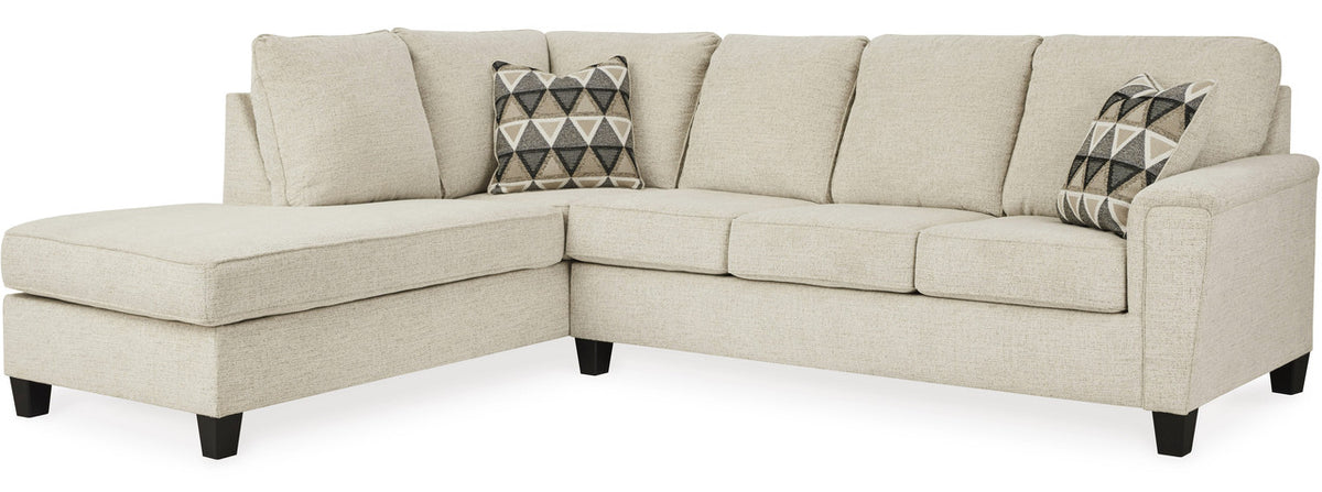 GAVINA Neutral Chenille 117" Wide Sectional