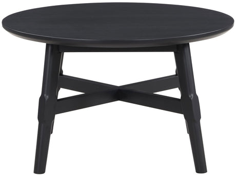 GAYLE Black 32" Wide Round Coffee Table