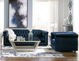 GEMINA Navy Velvet Sofa & Loveseat