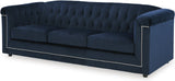 GEMINA Navy Velvet Sofa & Loveseat