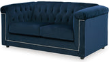 GEMINA Navy Velvet Sofa & Loveseat