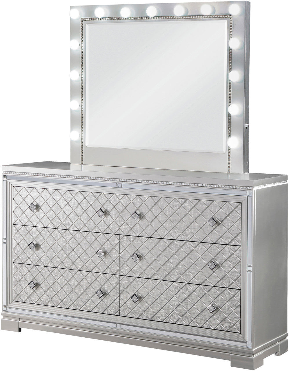 AZELL Black Velvet Storage Bedroom Set