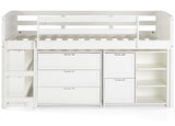 GERTRUDE White Twin Low Loft Bed
