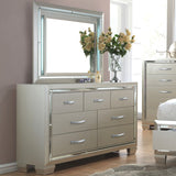 GIORGIA Champagne 63" Wide Dresser & Lighted Mirror
