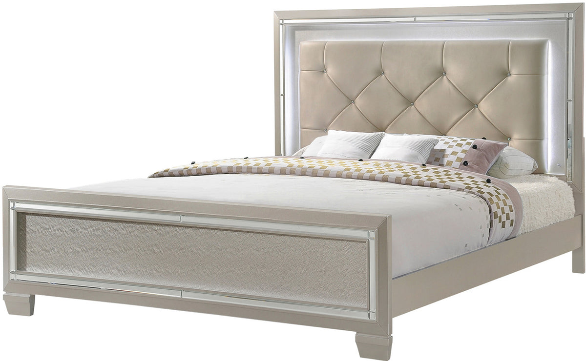 GIORGIA Champagne Lighted YOUTH Platform Bed