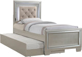 GIORGIA Champagne Lighted YOUTH Platform Bedroom Set with Trundle