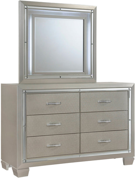GIORGIA Champagne Lighted YOUTH Platform Bedroom Set