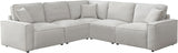 GOLIAD Cotton-Tone Boucle 111" x 111" Modular Sectional with 2 Power Recliners