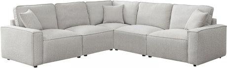 GOLIAD Cotton-Tone Boucle 111" x 111" Modular Sectional with 2 Power Recliners