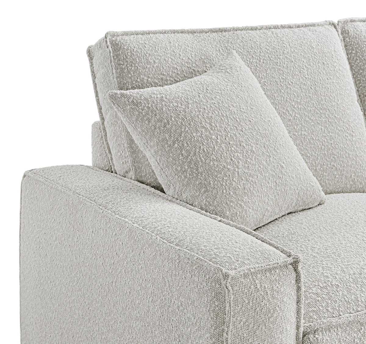 GOLIAD Cotton-Tone Boucle 111" x 111" Modular Sectional with 2 Power Recliners