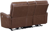 GONZALO Brown Power Reclining Sofa & Loveseat
