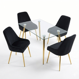 MOSIER Gold 64" Wide Dining Table