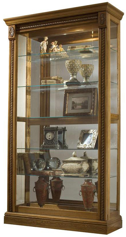Gian Oak Curio with Sliding-Door & Lock