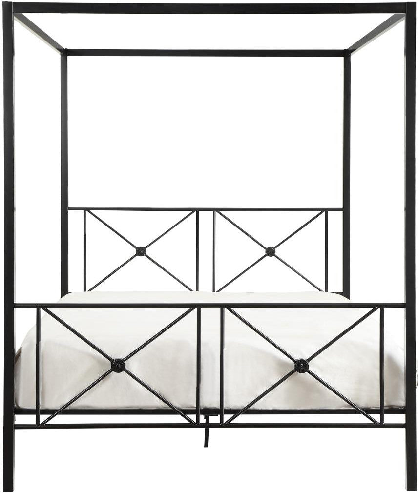 Glenda Black Metal X Shape Canopy