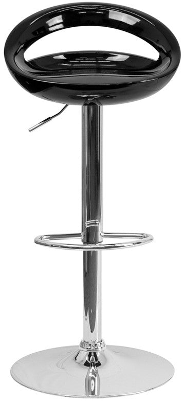 GLOSSY Black Swivel Barstool