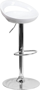 GLOSSY White Swivel Barstool