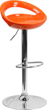 GLOSSY Orange Swivel Barstool