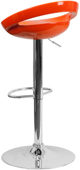 GLOSSY Orange Swivel Barstool